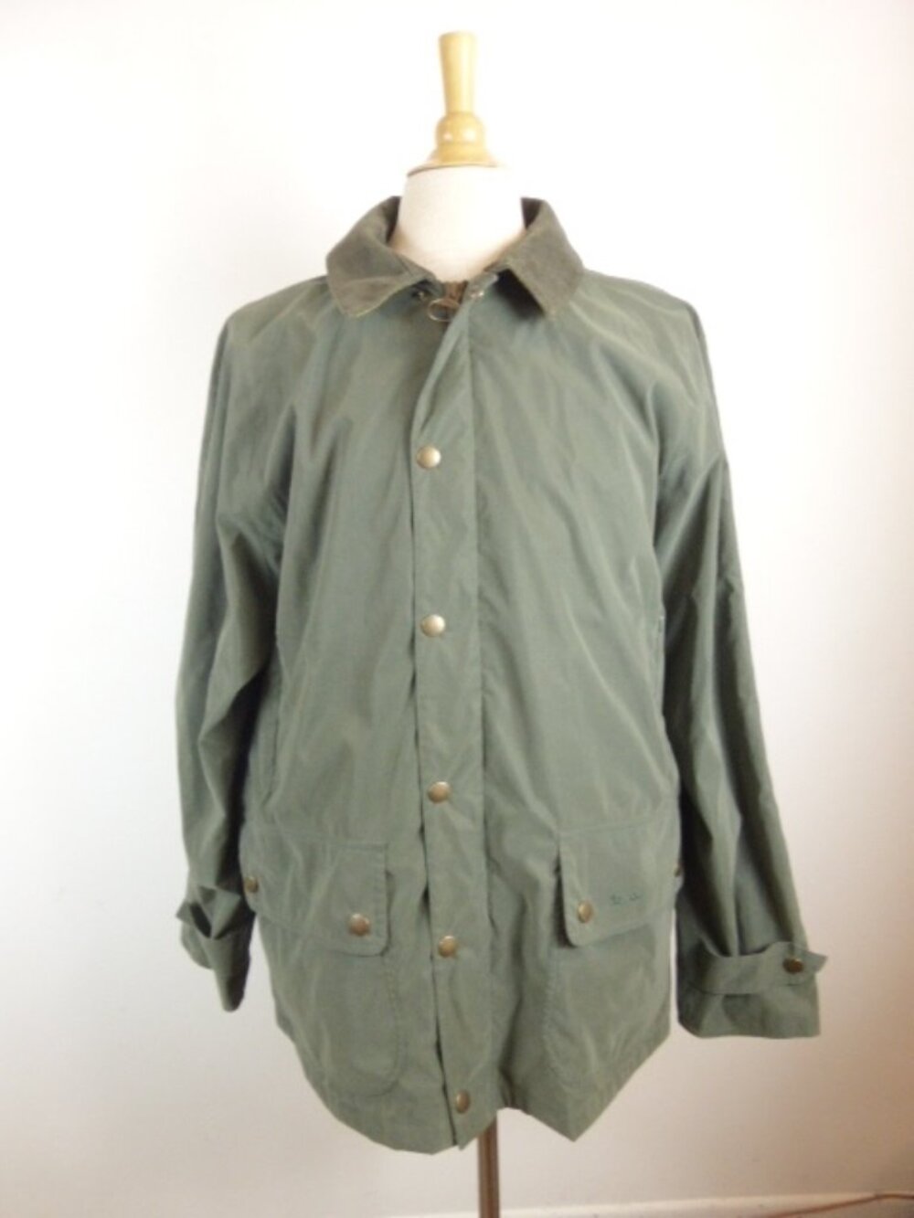 BARBOUR field coat OLIVE BEAUCHAMP SKYFALL xl barn coat corduroy collar